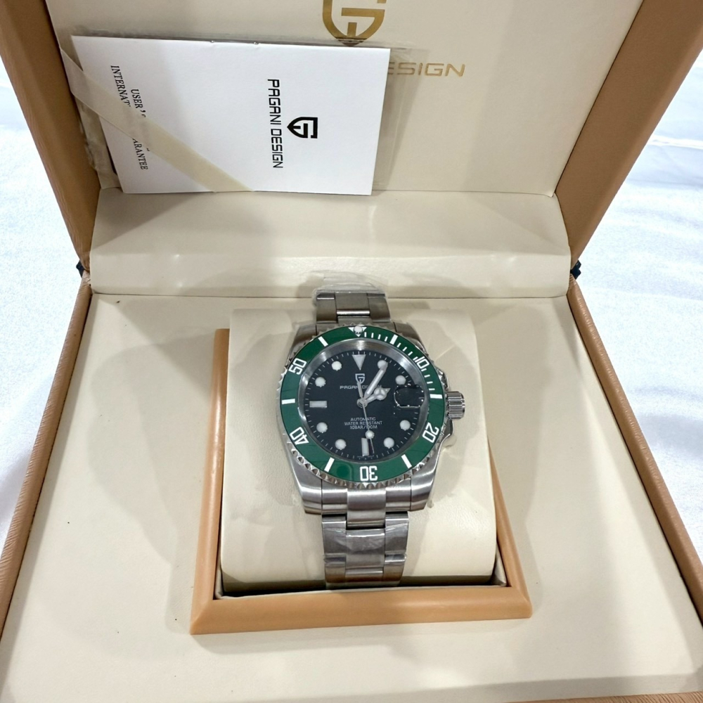 【帕加尼｜全新】現貨 PAGANI DESIGN 手錶 機械錶 男錶 綠水鬼 鋼錶｜Little Bee 小蜜蜂精品-細節圖2