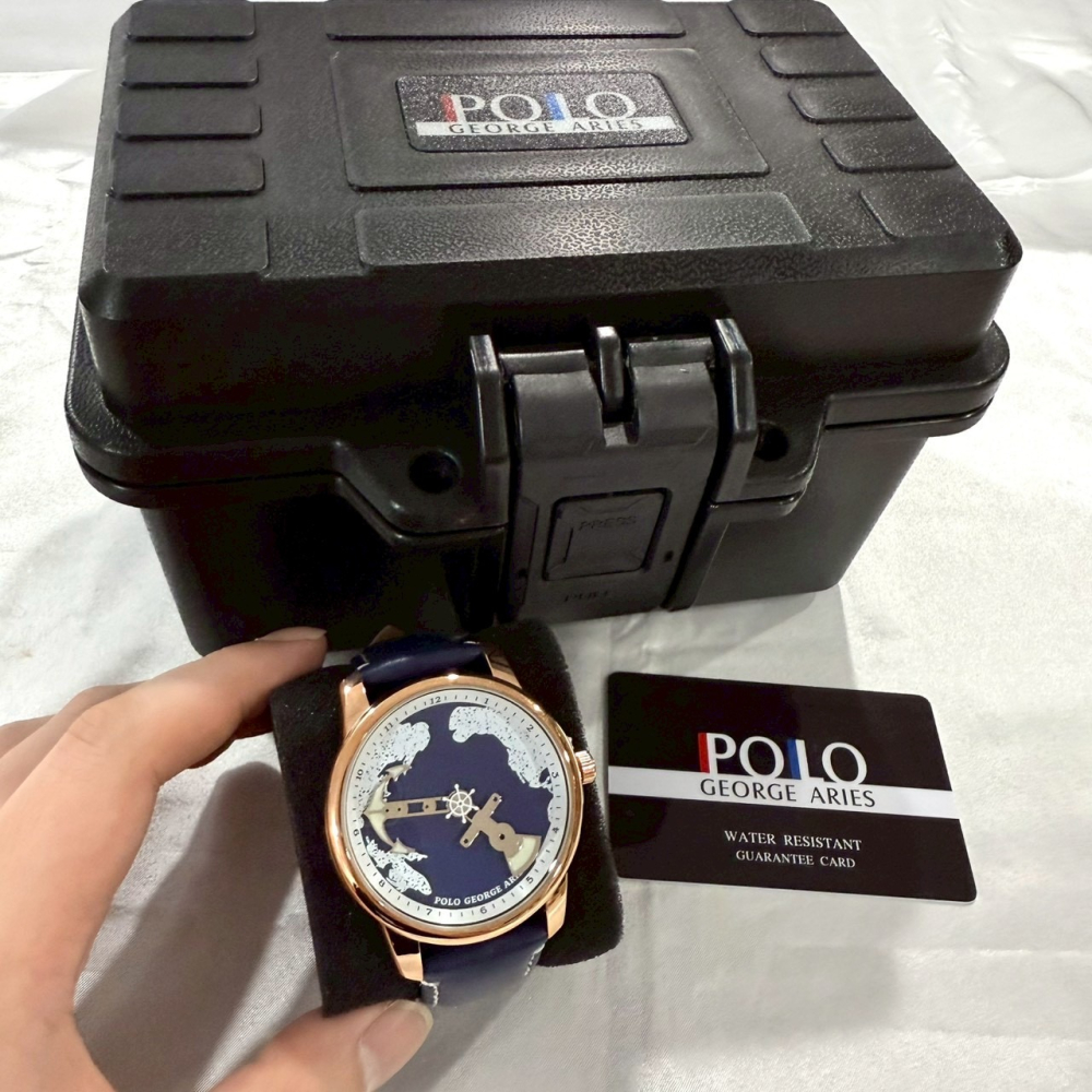 【保羅喬治｜全新】現貨 POLO GEORGE ARIES 手錶 石英錶 3色 皮錶｜Little Bee 小蜜蜂精品-細節圖2