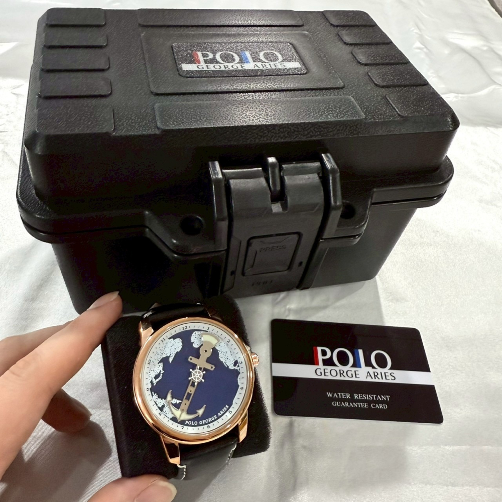 【保羅喬治｜全新】現貨 POLO GEORGE ARIES 手錶 石英錶 3色 皮錶｜Little Bee 小蜜蜂精品-細節圖3