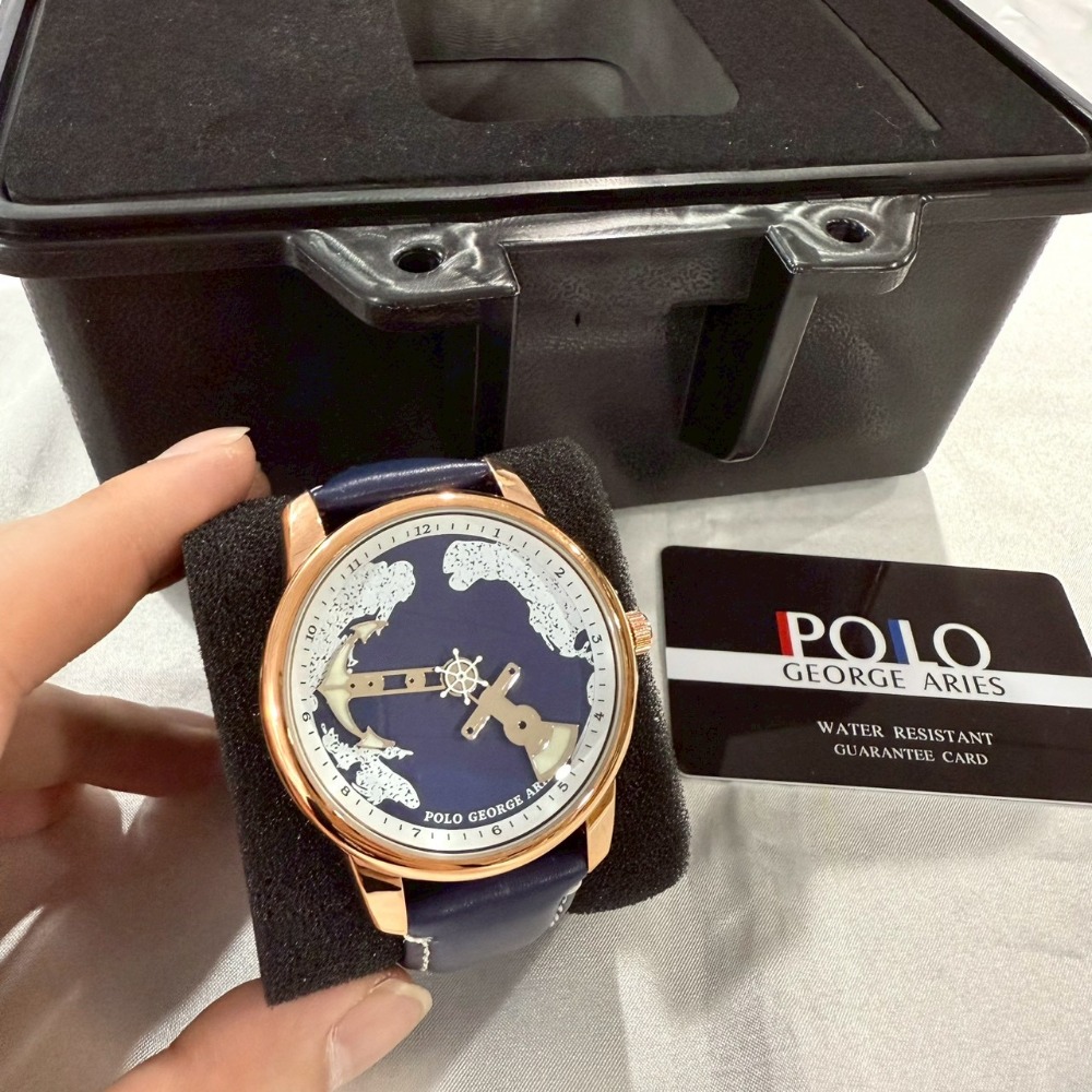 【保羅喬治｜全新】現貨 POLO GEORGE ARIES 手錶 石英錶 3色 皮錶｜Little Bee 小蜜蜂精品-規格圖3