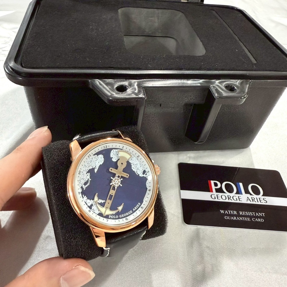 【保羅喬治｜全新】現貨 POLO GEORGE ARIES 手錶 石英錶 3色 皮錶｜Little Bee 小蜜蜂精品-規格圖3