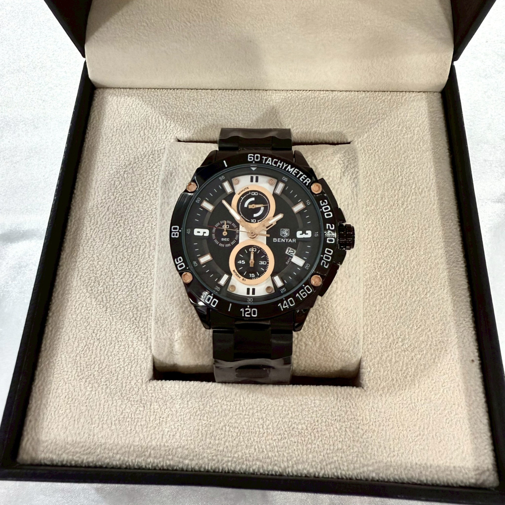 【賓雅｜全新】現貨 BENYAR 手錶 石英錶 男錶 2色可選 真三眼 計時功能 鋼錶｜Little Bee 小蜜蜂精品-細節圖2
