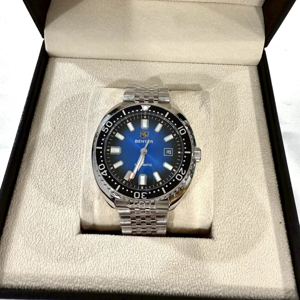 【賓雅｜全新】現貨 BENYAR 手錶 機械錶 男錶 2色可選 日期 海龜 水鬼 鋼錶｜Little Bee 小蜜蜂精品-規格圖2