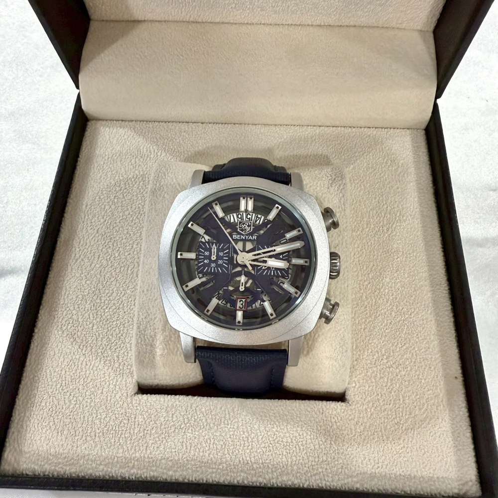 【賓雅｜全新】現貨 BENYAR 手錶 石英錶 男錶 2色可選 計時功能 皮錶｜Little Bee 小蜜蜂精品-細節圖2