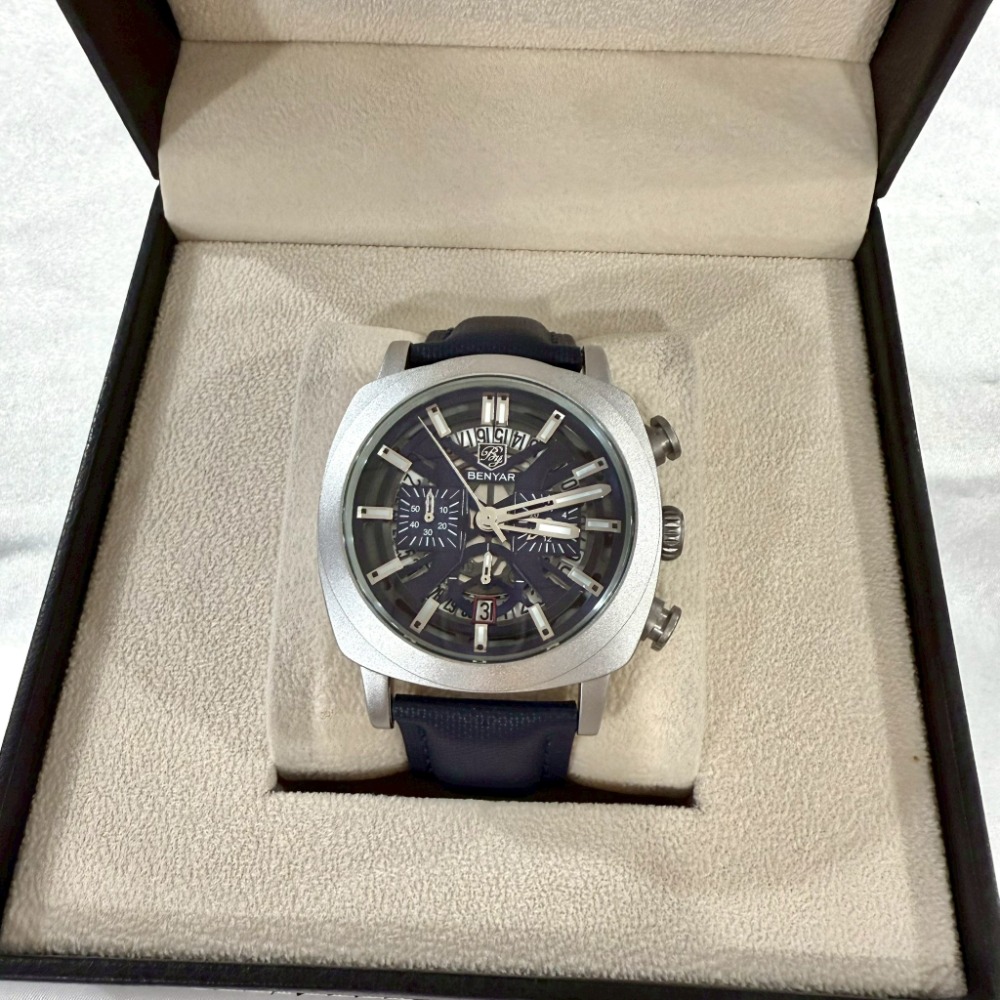 【賓雅｜全新】現貨 BENYAR 手錶 石英錶 男錶 2色可選 計時功能 皮錶｜Little Bee 小蜜蜂精品-規格圖2
