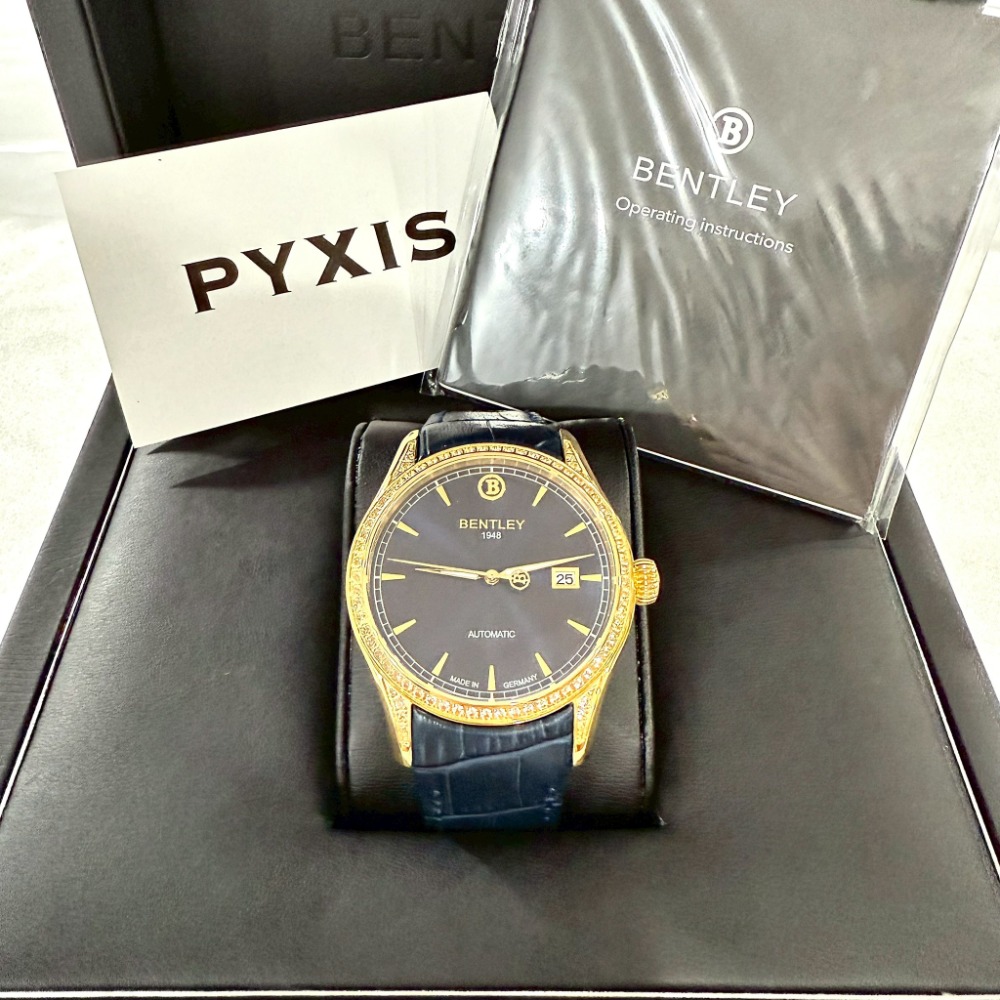 【賓利｜全新】現貨 BENTLEY 手錶 機械錶 2色可選 男錶 專櫃保固 素面 皮錶｜Little Bee 小蜜蜂精品-規格圖2