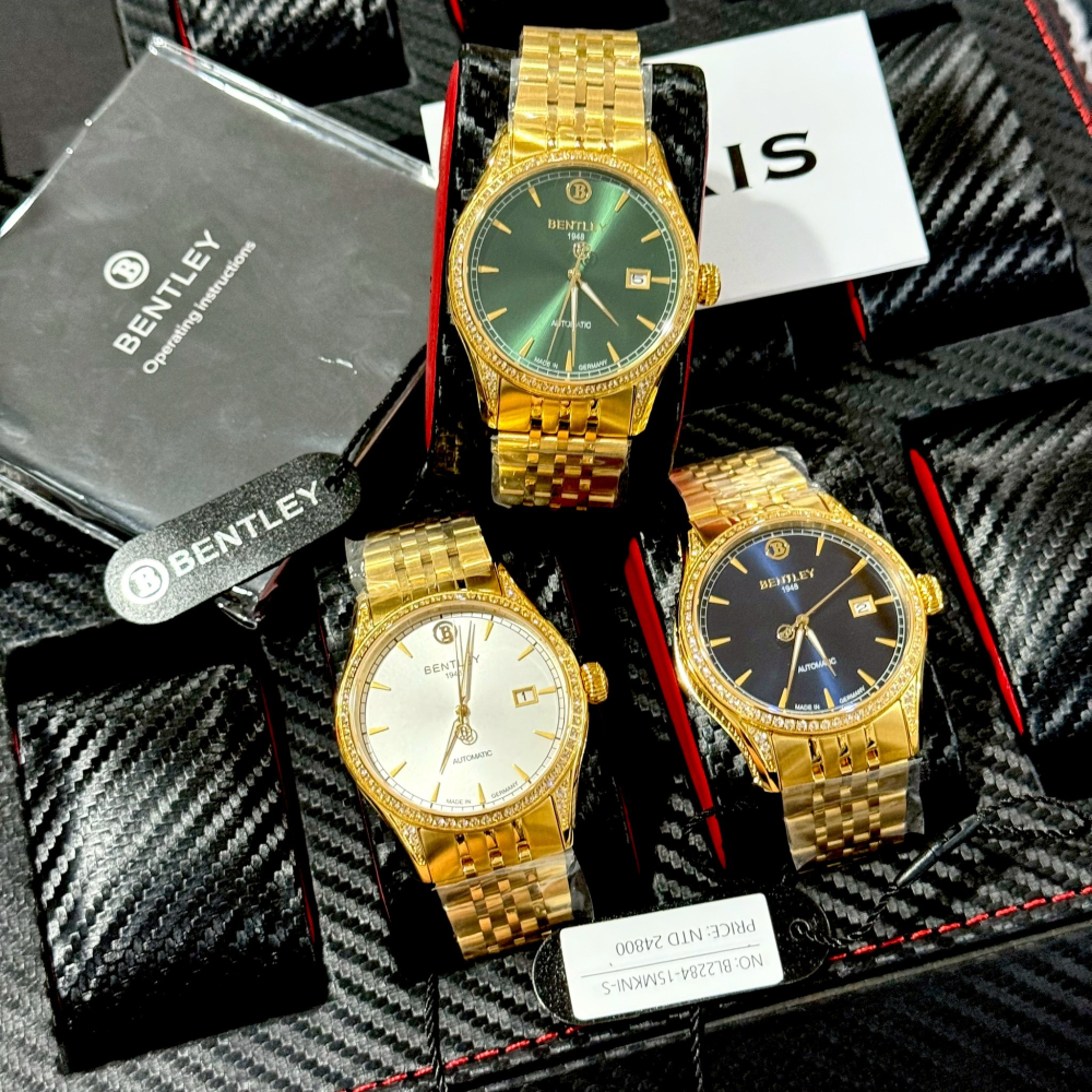 【賓利｜全新】現貨 BENTLEY 手錶 機械錶 3色可選 男錶 專櫃保固 金殼 鋼錶｜Little Bee 小蜜蜂精品-細節圖3