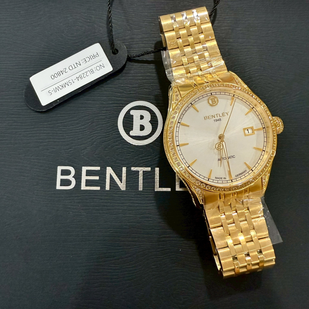 【賓利｜全新】現貨 BENTLEY 手錶 機械錶 3色可選 男錶 專櫃保固 金殼 鋼錶｜Little Bee 小蜜蜂精品-細節圖4