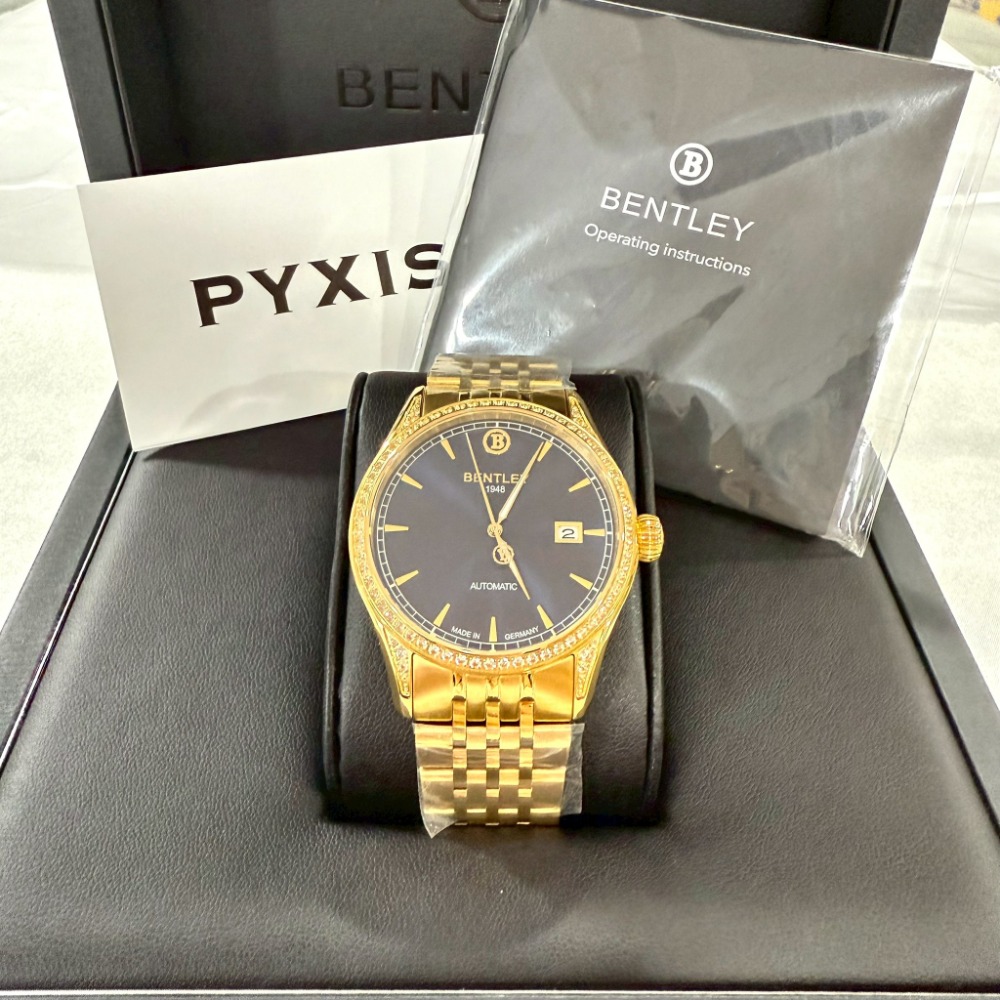【賓利｜全新】現貨 BENTLEY 手錶 機械錶 3色可選 男錶 專櫃保固 金殼 鋼錶｜Little Bee 小蜜蜂精品-規格圖6