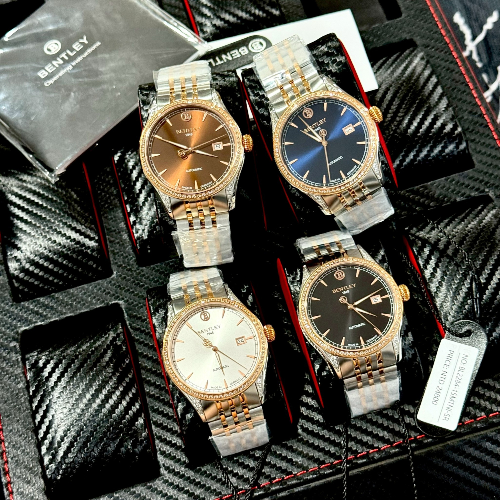 【賓利｜全新】現貨 BENTLEY 手錶 機械錶 4色可選 男錶 專櫃保固 間金 鋼錶｜Little Bee 小蜜蜂精品-細節圖4