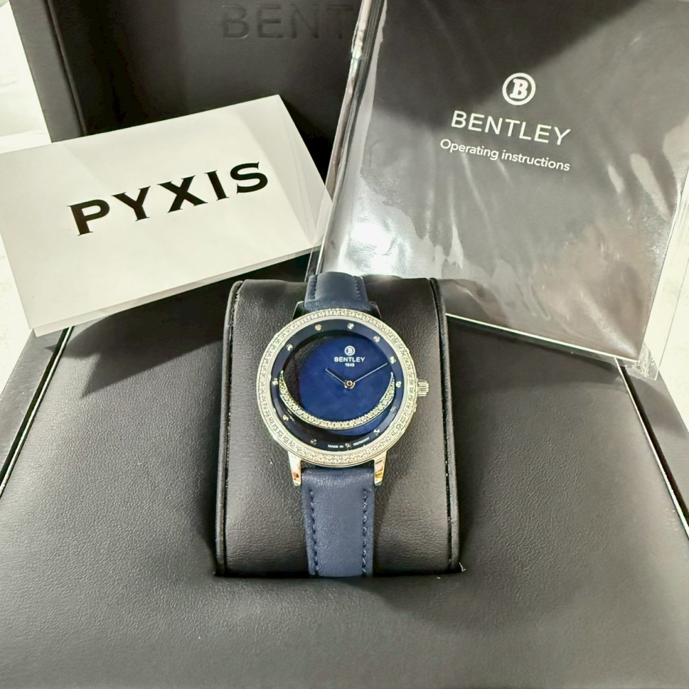 【賓利｜全新】現貨 BENTLEY 手錶 石英錶 女錶 貝殼面 專櫃保固 半簍空 皮錶｜Little Bee 小蜜蜂精品-細節圖2