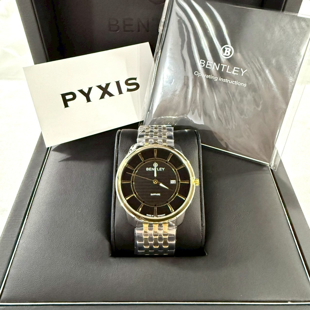【賓利｜全新】現貨 BENTLEY 手錶 石英錶 男錶 專櫃保固 設計款 鋼錶｜Little Bee 小蜜蜂精品-細節圖2