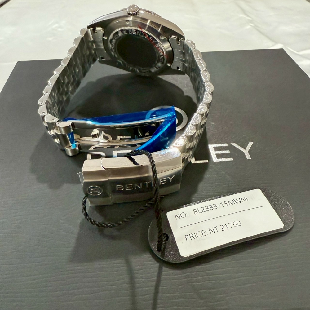 【賓利｜全新】現貨 BENTLEY 機械錶 男錶 蠔式 手錶 專櫃保固 鋼錶 送禮推薦｜Little Bee 小蜜蜂精品-細節圖3