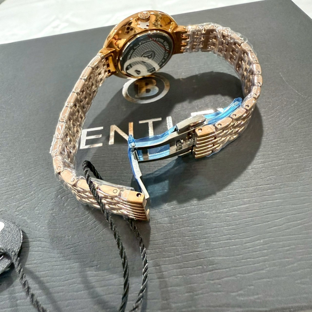 【賓利｜全新】現貨 BENTLEY 手錶 石英錶 女錶 玫瑰金 真鑽 專櫃保固 鋼錶｜Little Bee 小蜜蜂精品-細節圖4