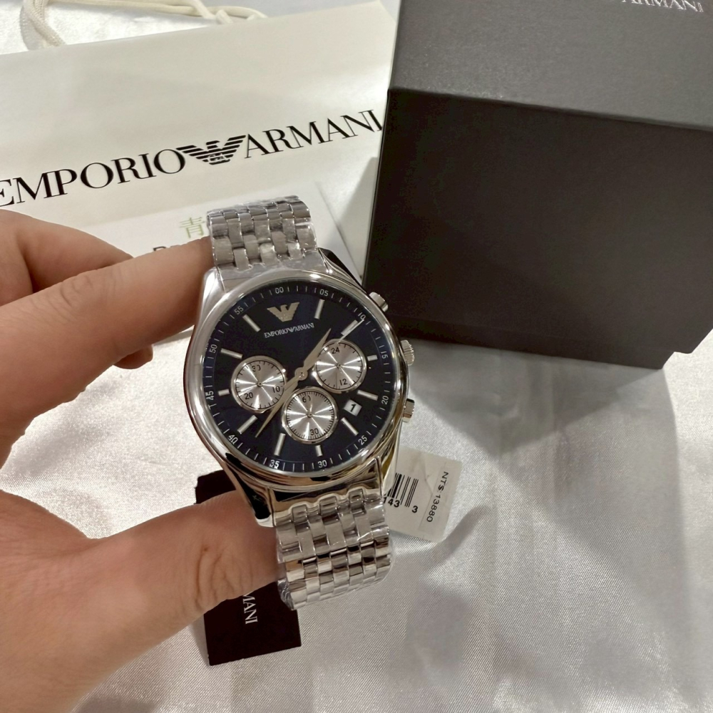 【亞曼尼｜全新】現貨 EMPORIO ARMANI 石英錶 男錶 手錶 專櫃保固 鋼錶｜Little Bee 小蜜蜂精品-細節圖2