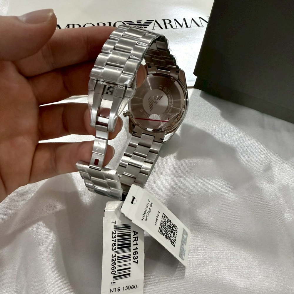 【亞曼尼｜全新】現貨 EMPORIO ARMANI 石英錶 男錶 手錶 專櫃保固 鋼錶｜Little Bee 小蜜蜂精品-細節圖3