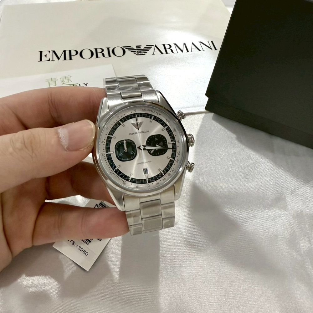 【亞曼尼｜全新】現貨 EMPORIO ARMANI 石英錶 男錶 手錶 專櫃保固 鋼錶｜Little Bee 小蜜蜂精品-細節圖2