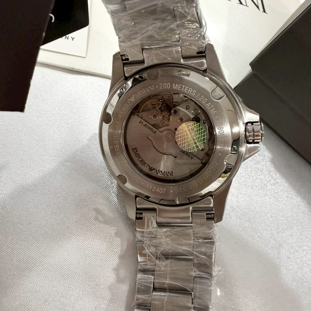 【亞曼尼｜全新】現貨 EMPORIO ARMANI 機械錶 男錶 手錶 專櫃保固 鋼錶｜Little Bee 小蜜蜂精品-細節圖4