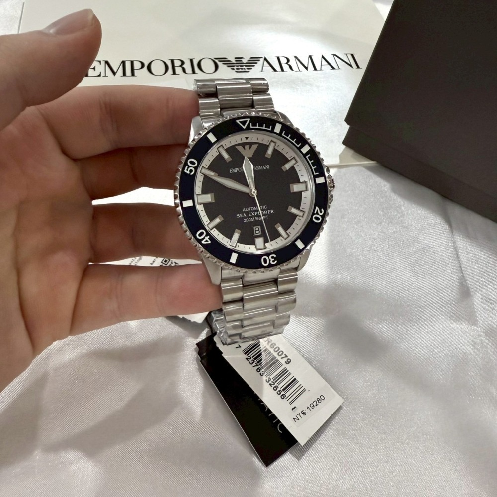 【亞曼尼｜全新】現貨 EMPORIO ARMANI 機械錶 男錶 手錶 專櫃保固 鋼錶｜Little Bee 小蜜蜂精品-細節圖2