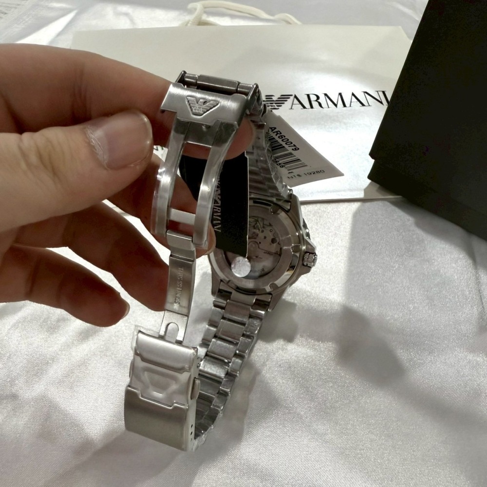 【亞曼尼｜全新】現貨 EMPORIO ARMANI 機械錶 男錶 手錶 專櫃保固 鋼錶｜Little Bee 小蜜蜂精品-細節圖3