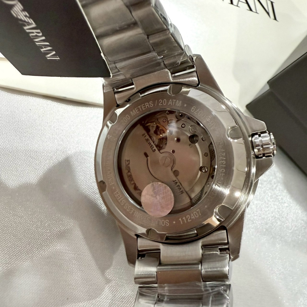 【亞曼尼｜全新】現貨 EMPORIO ARMANI 機械錶 男錶 手錶 專櫃保固 鋼錶｜Little Bee 小蜜蜂精品-細節圖4