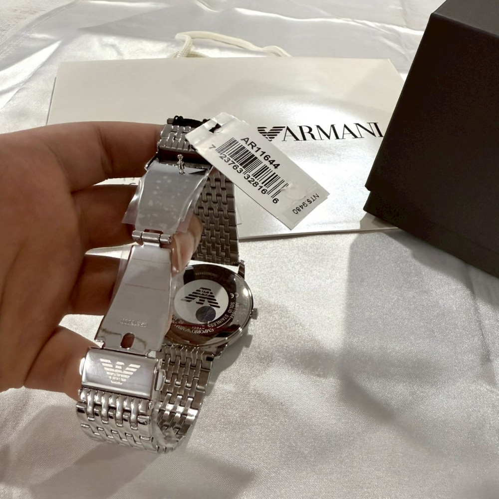 【亞曼尼｜全新】現貨 EMPORIO ARMANI 石英錶 男錶 手錶 專櫃保固 鋼錶｜Little Bee 小蜜蜂精品-細節圖3