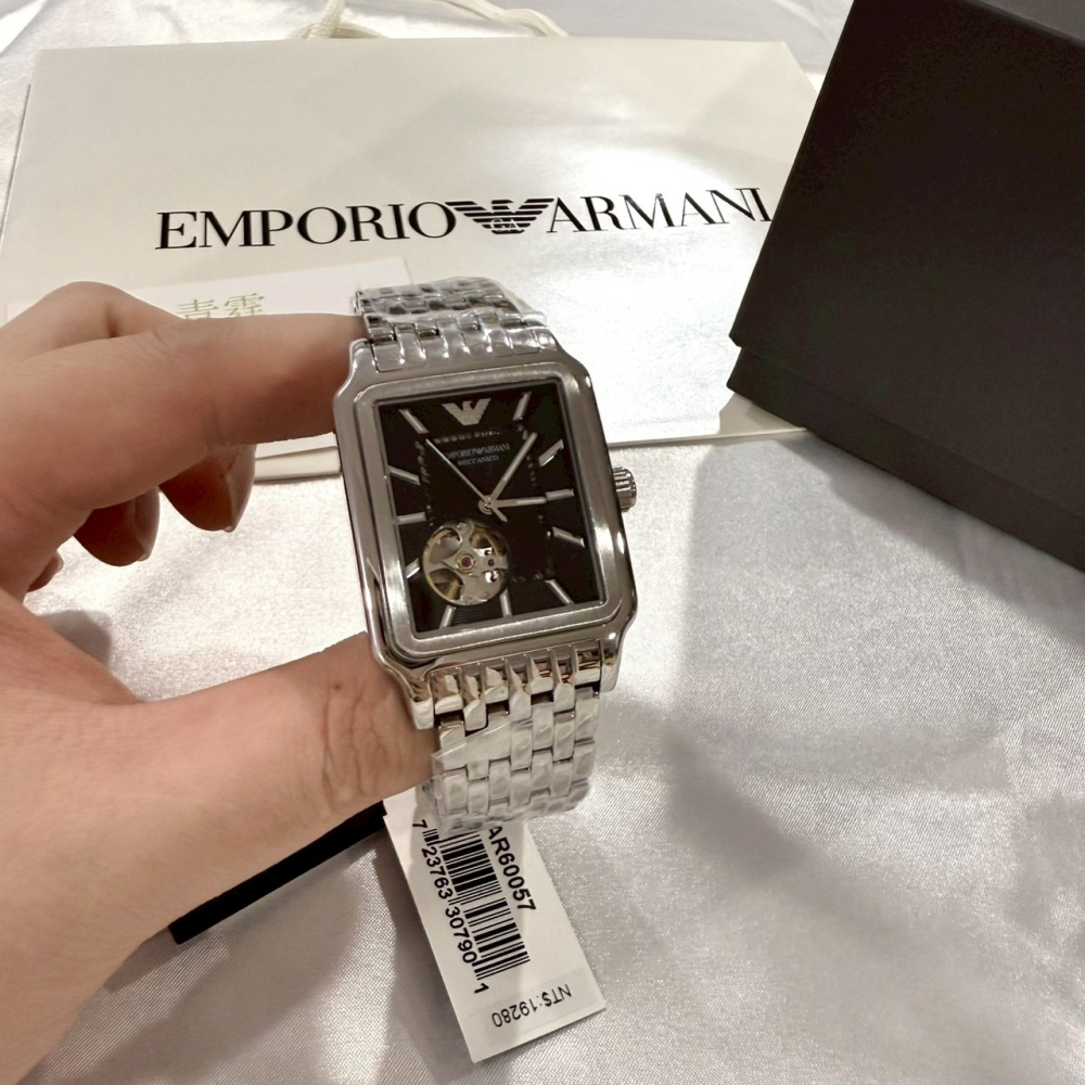 【亞曼尼｜全新】現貨 EMPORIO ARMANI 機械錶 男錶 手錶 專櫃保固 鋼錶｜Little Bee 小蜜蜂精品-細節圖2