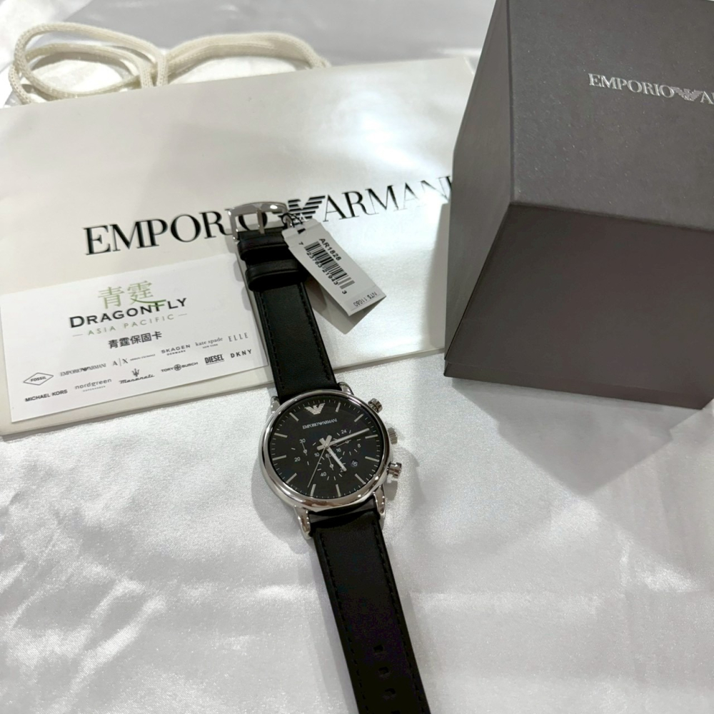 【亞曼尼｜全新】現貨 EMPORIO ARMANI 石英錶 男錶 手錶 專櫃保固 皮錶｜Little Bee 小蜜蜂精品-細節圖2