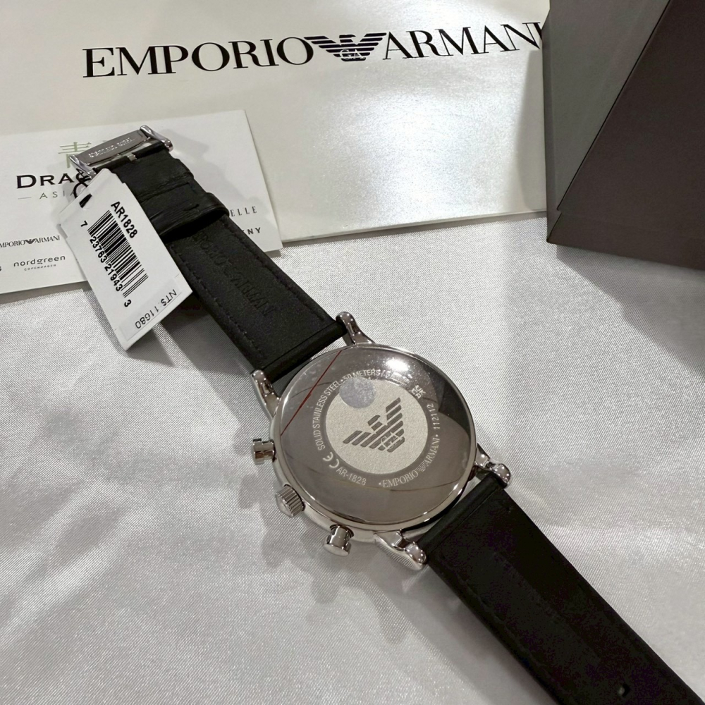 【亞曼尼｜全新】現貨 EMPORIO ARMANI 石英錶 男錶 手錶 專櫃保固 皮錶｜Little Bee 小蜜蜂精品-細節圖3