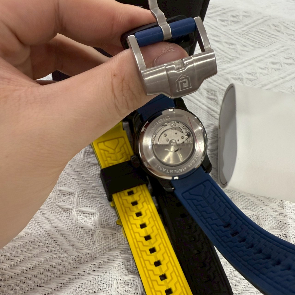 【迪頓｜特價品便宜賣】現貨 DIDUN 機械錶 手錶 日本機芯 橡膠錶 贈送2色錶帶｜Little Bee 小蜜蜂精品-細節圖3