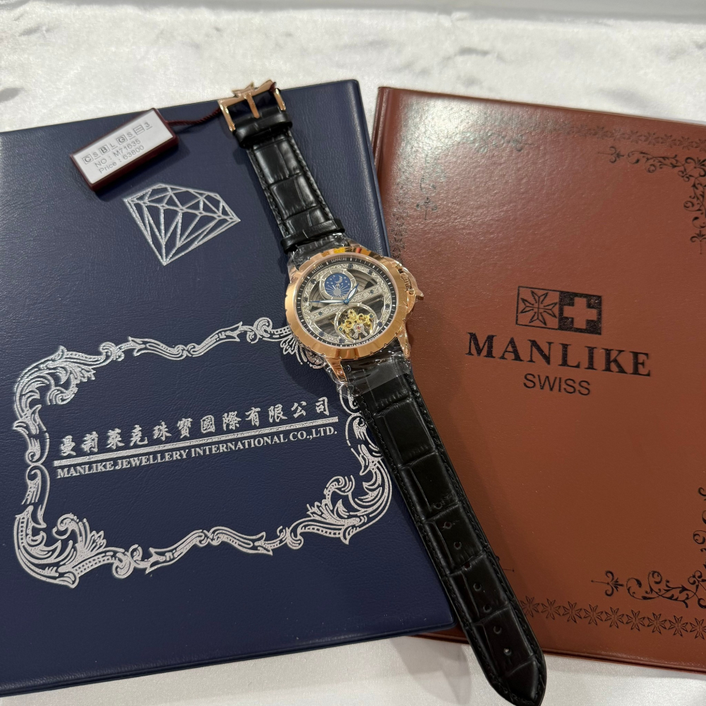 【曼莉萊克｜全新】預購 MANLIKE 手錶 機械錶 限量999支 M71635 皮錶｜Little Bee 小蜜蜂精品-細節圖3