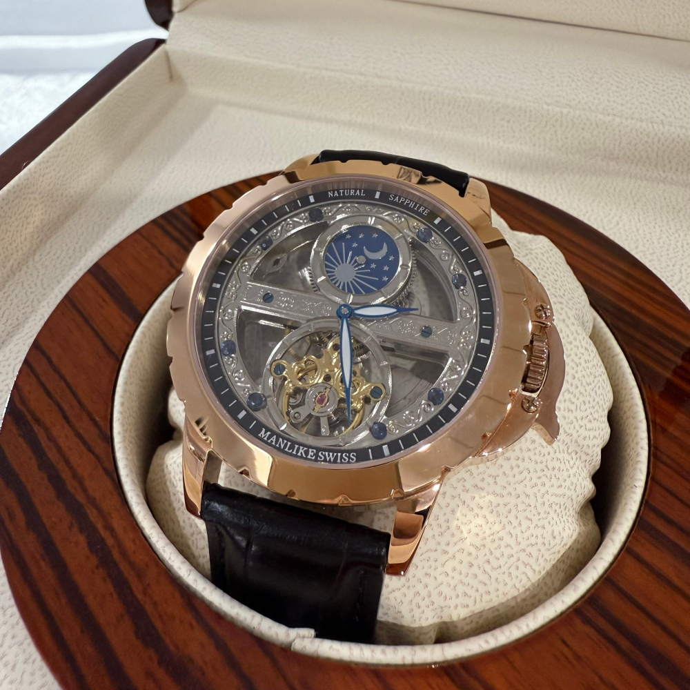 【曼莉萊克｜全新】預購 MANLIKE 手錶 機械錶 限量999支 M71635 皮錶｜Little Bee 小蜜蜂精品-細節圖5
