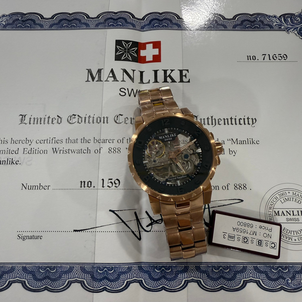 【曼莉萊克｜全新】現貨 MANLIKE 手錶 機械錶 限量888支M71659A 鋼錶｜Little Bee 小蜜蜂精品-細節圖3