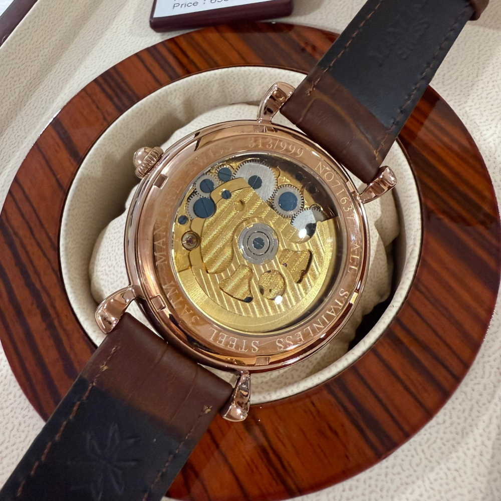 【曼莉萊克｜全新】現貨 MANLIKE 手錶 機械錶 限量999支 M71637 皮錶｜Little Bee 小蜜蜂精品-細節圖4