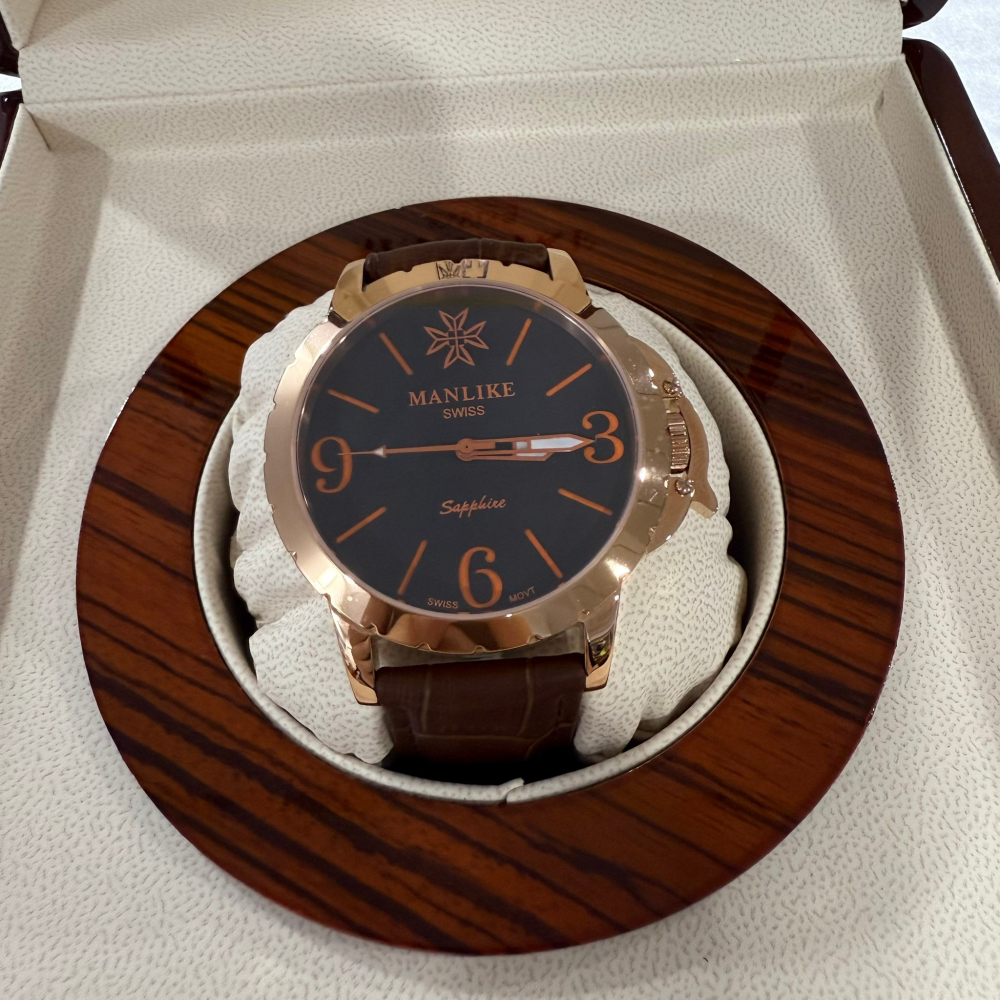 【曼莉萊克｜全新】現貨 MANLIKE 手錶 石英錶 M71658R 素面大字 皮錶｜Little Bee 小蜜蜂精品-細節圖2