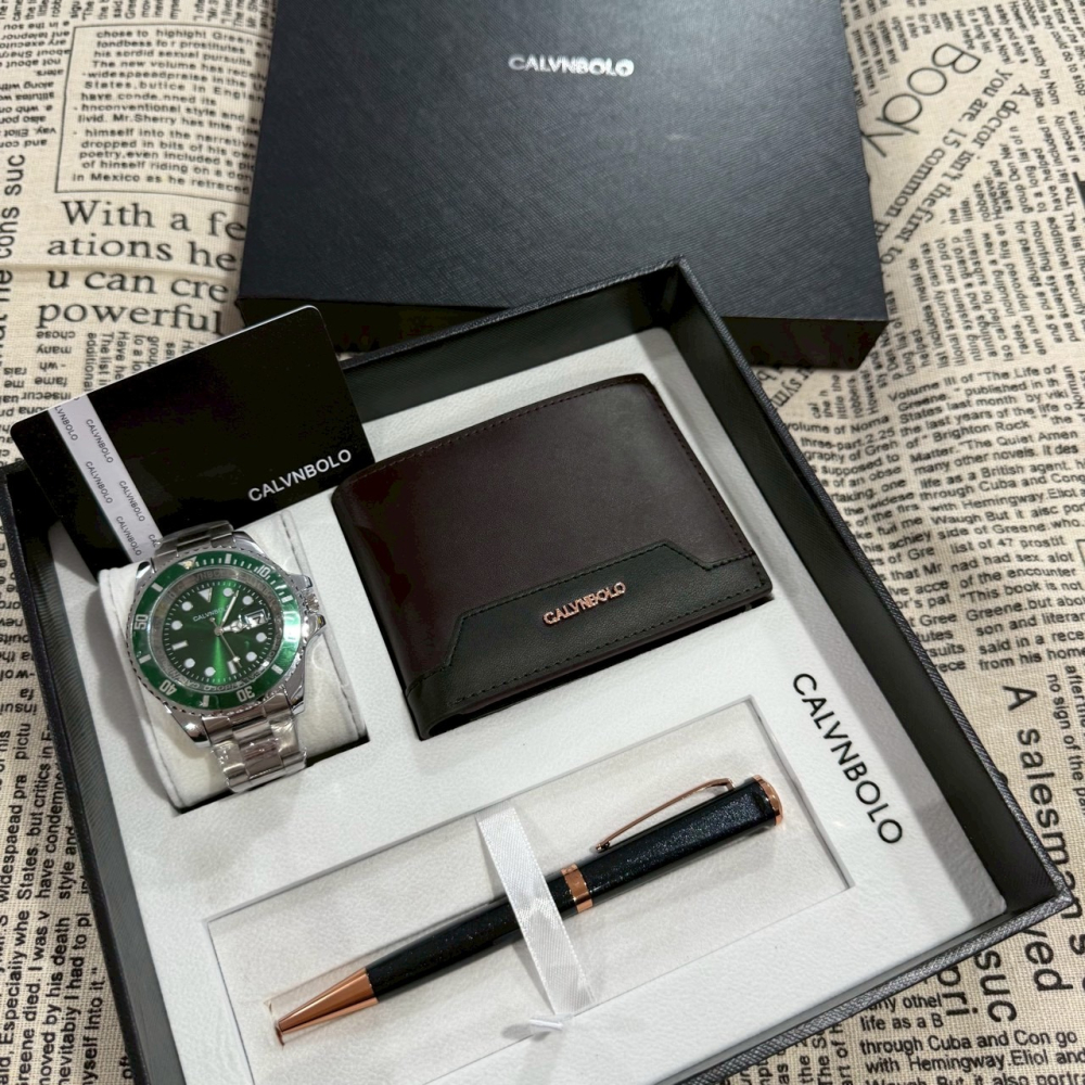 【凱文保羅｜全新】現貨 CALVNBOLO 禮盒組 V1 手錶 + 鋼筆 +短夾｜Little Bee 小蜜蜂精品-細節圖2