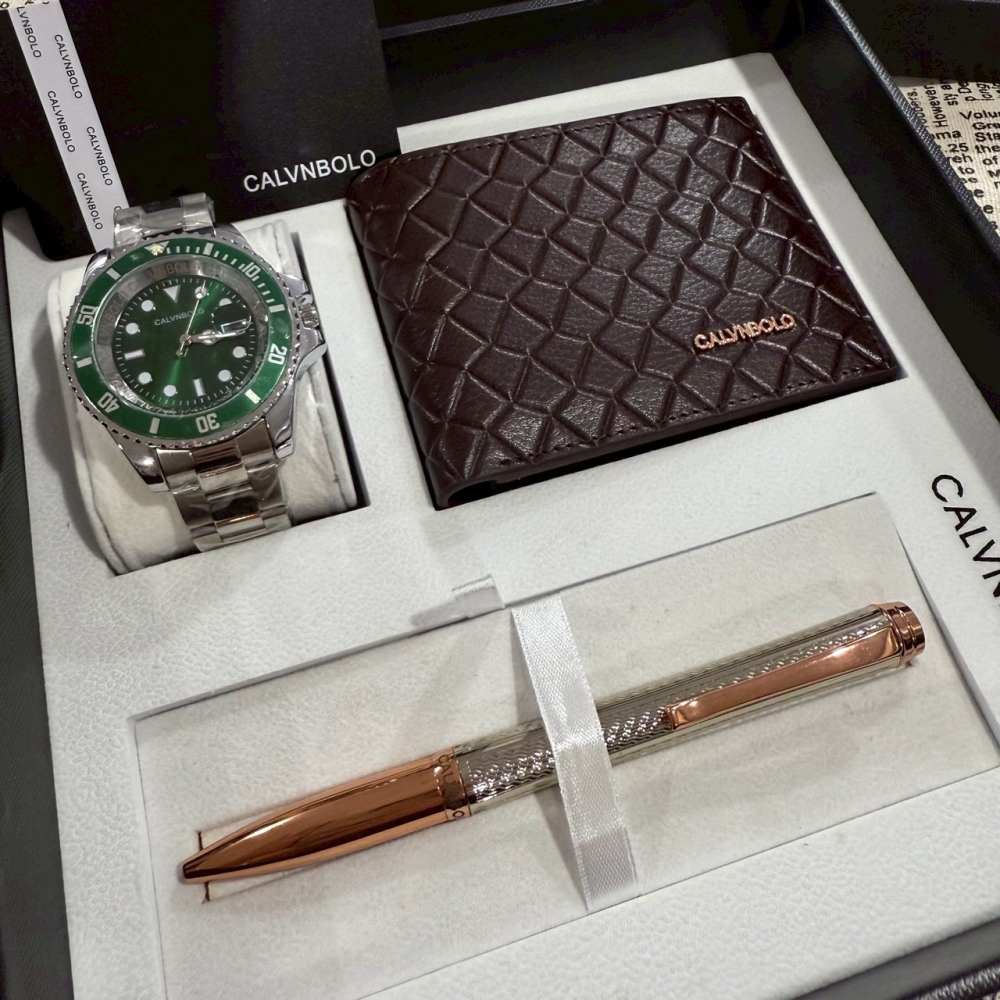 【凱文保羅｜全新】現貨 CALVNBOLO 禮盒組 V2 手錶 + 鋼筆 +短夾｜Little Bee 小蜜蜂精品-細節圖2