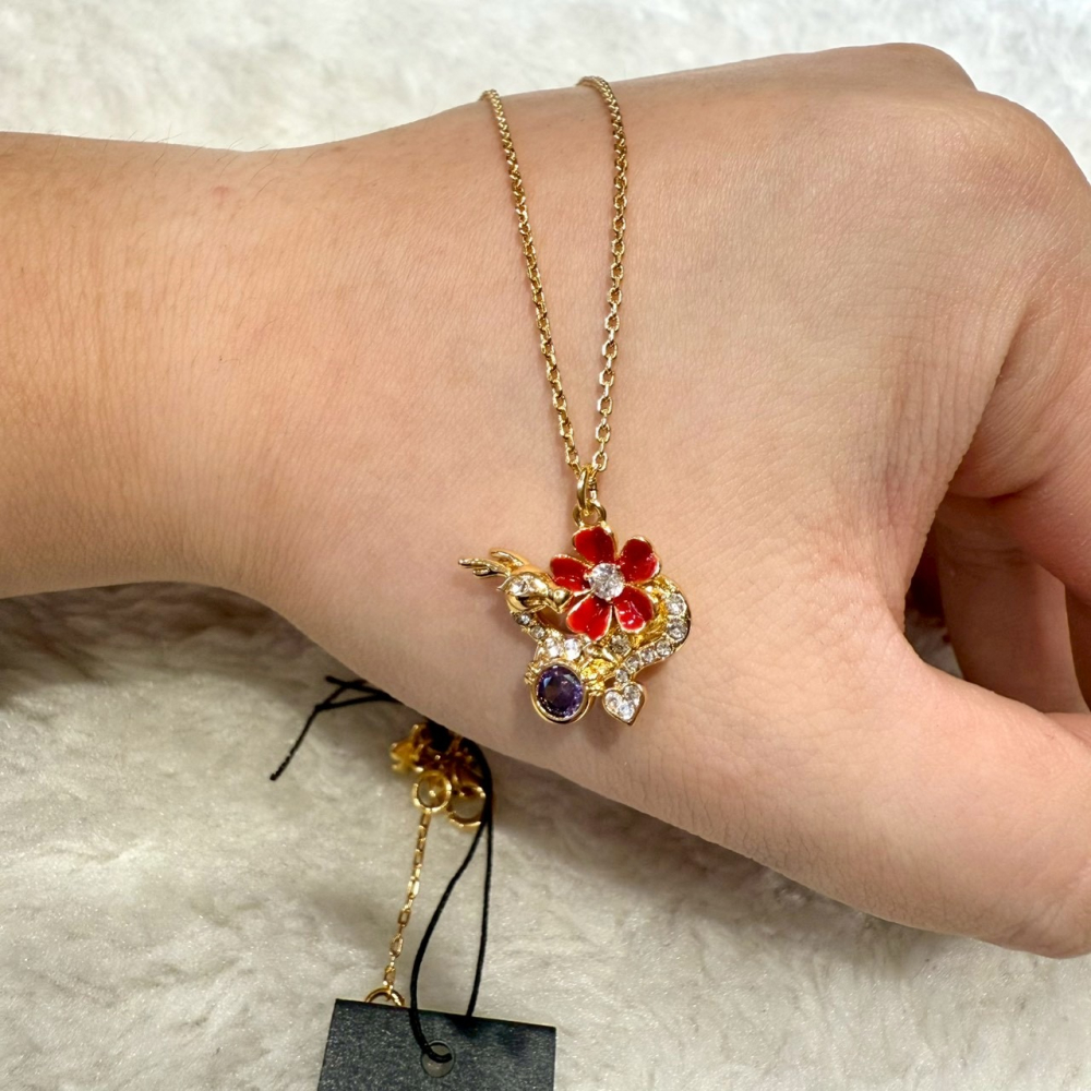 【KS｜全新】現貨 KATE SPADE 項鍊 開運龍 寶石 玫瑰金 飾品 送禮推薦｜Little Bee 小蜜蜂精品-細節圖3