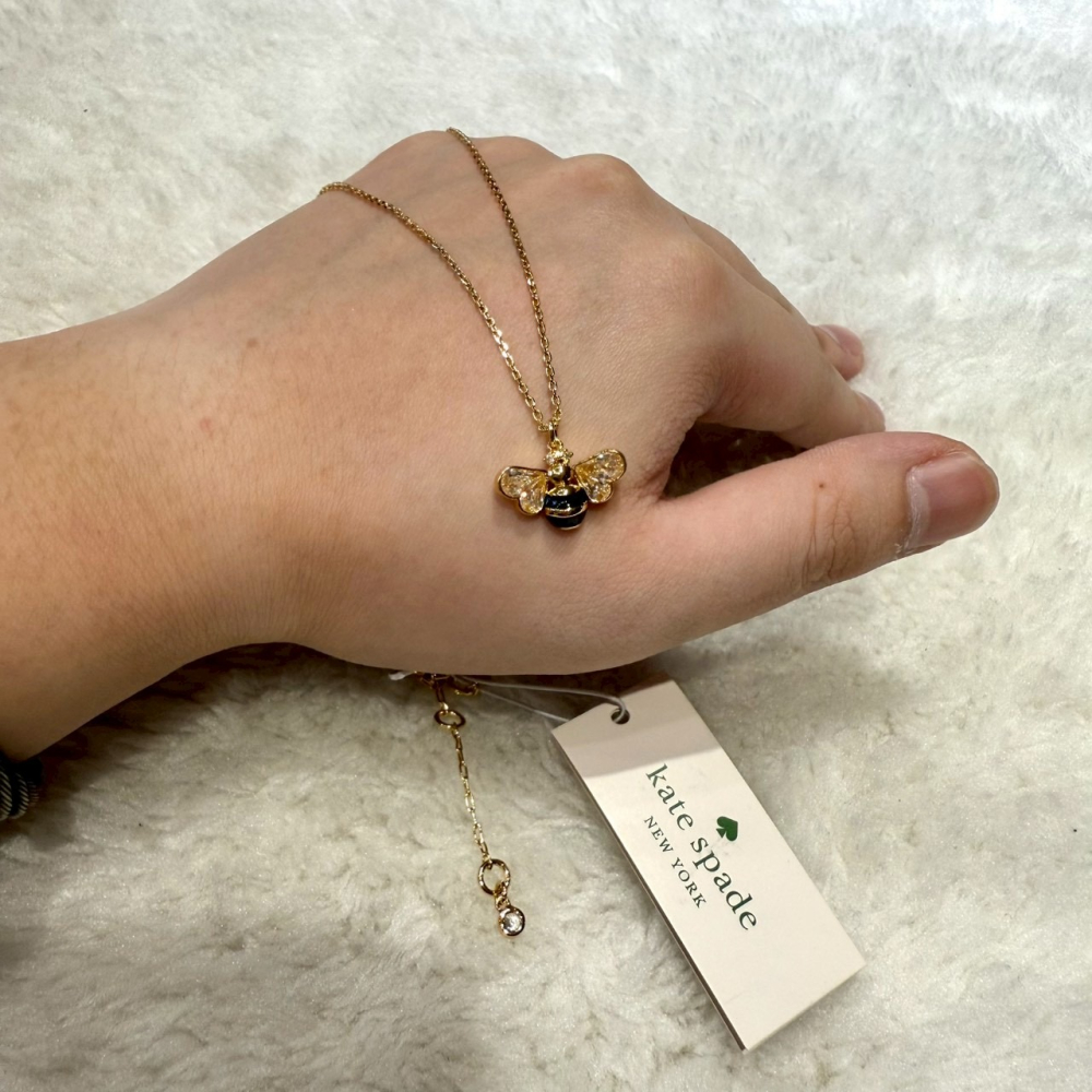 【KS｜全新】現貨 KATE SPADE 項鍊 蜜蜂 玫瑰金 飾品 送禮自用兩相宜｜Little Bee 小蜜蜂精品-細節圖2
