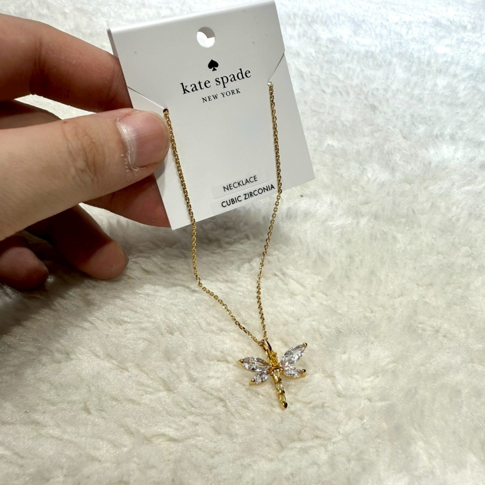 【KS｜全新】現貨 KATE SPADE 項鍊 蜻蜓 玫瑰金 飾品 送禮自用兩相宜｜Little Bee 小蜜蜂精品-細節圖2