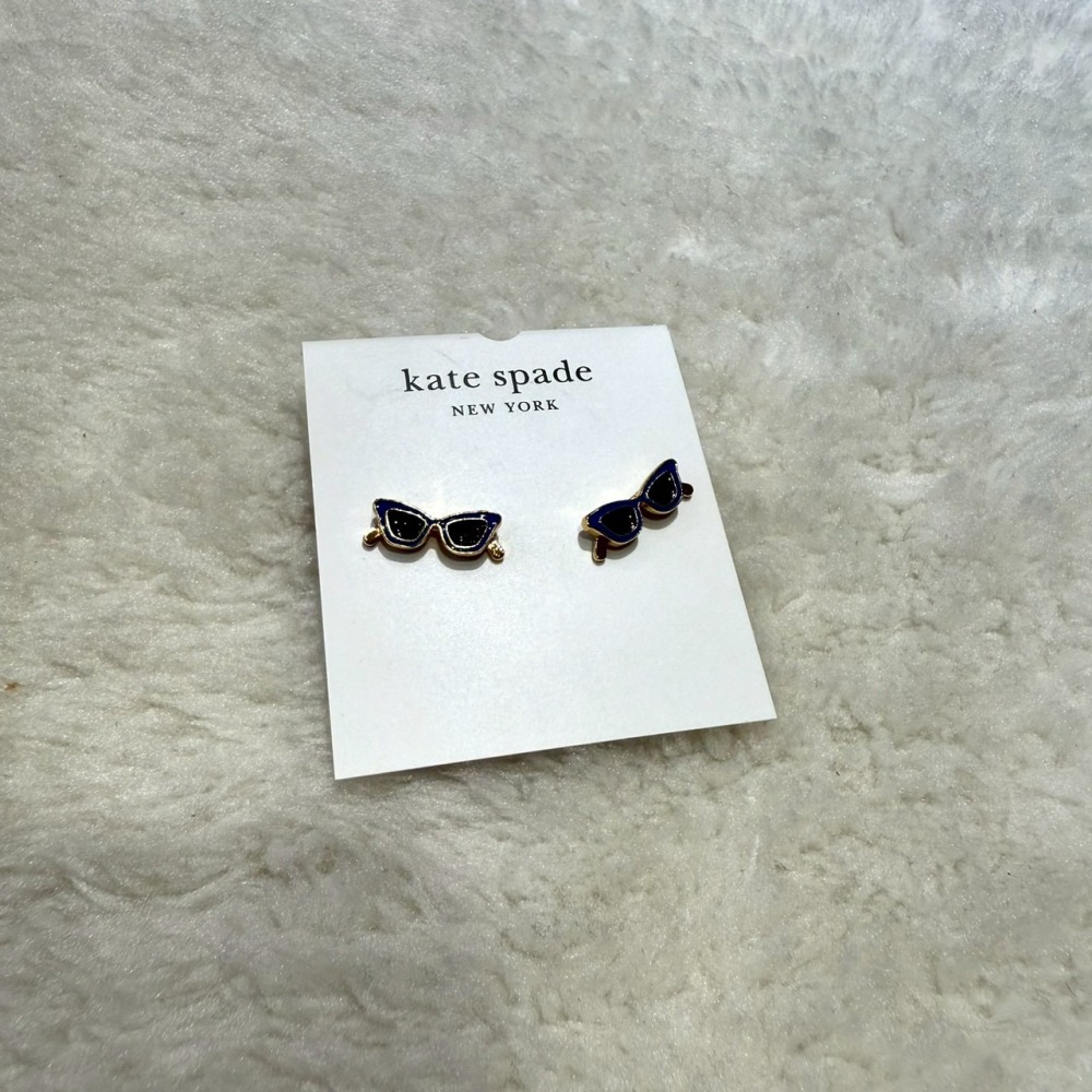 【KS｜全新】現貨 KATE SPADE 耳針 墨鏡 造型 LOGO 耳環 耳釘｜Little Bee 小蜜蜂精品-細節圖2