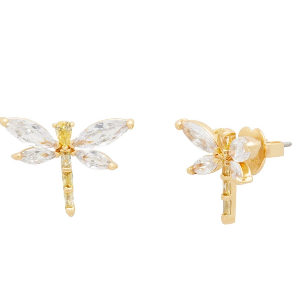 【KS｜全新】現貨 KATE SPADE 耳針 蜻蜓 造型 LOGO 耳環 耳釘｜Little Bee 小蜜蜂精品-細節圖3