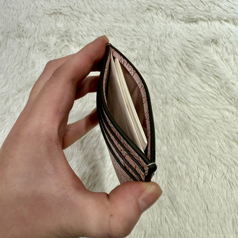 【KS｜全新】現貨 KATE SPADE 錢包 卡片夾 金標 粉色 黑桃 滿版 卡夾包｜Little Bee 小蜜蜂精品-細節圖3