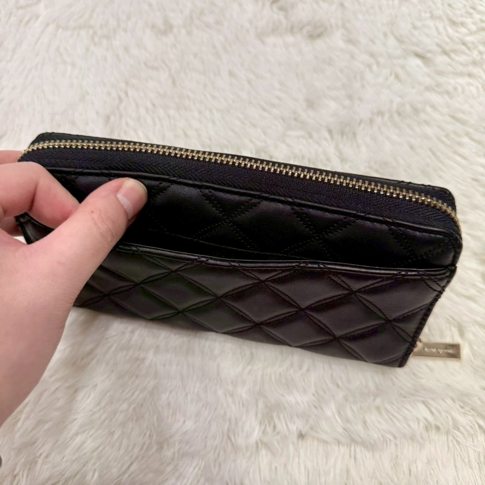 【KS｜全新】現貨 KATE SPADE 錢包 長夾 金標 菱格紋 小香風 拉鍊長夾｜Little Bee 小蜜蜂精品-細節圖2