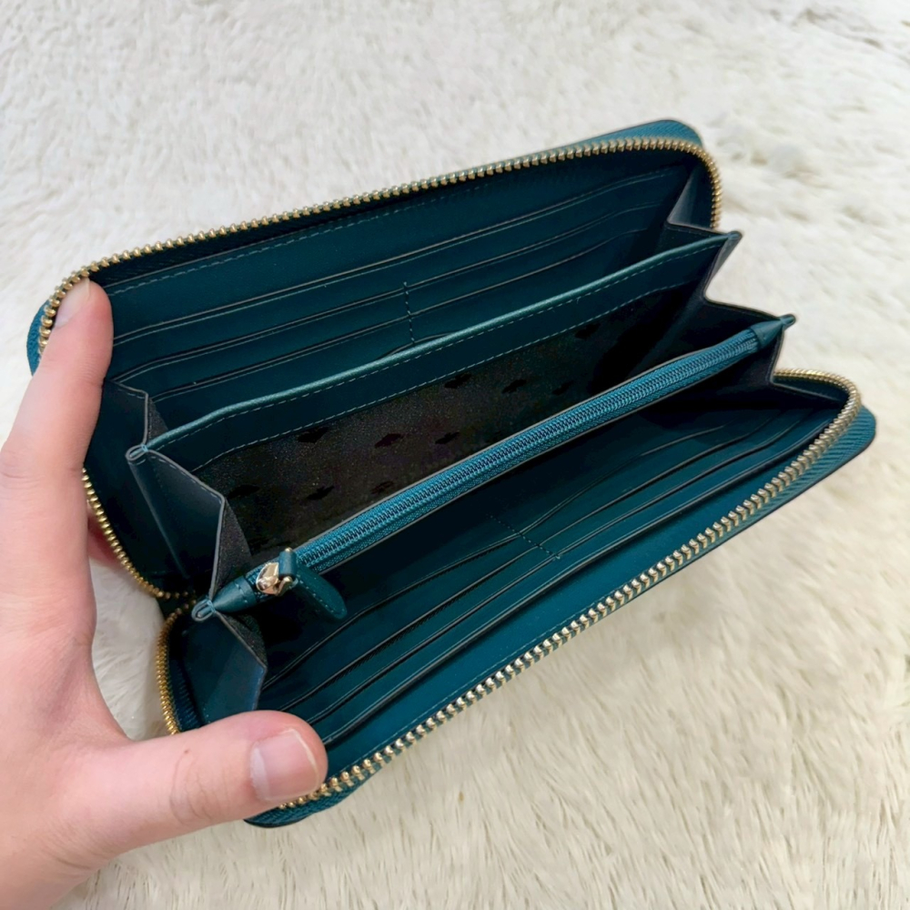 【KS｜全新】現貨 KATE SPADE 錢包 長夾 金標 拼色 防刮紋 拉鍊長夾｜Little Bee 小蜜蜂精品-細節圖2