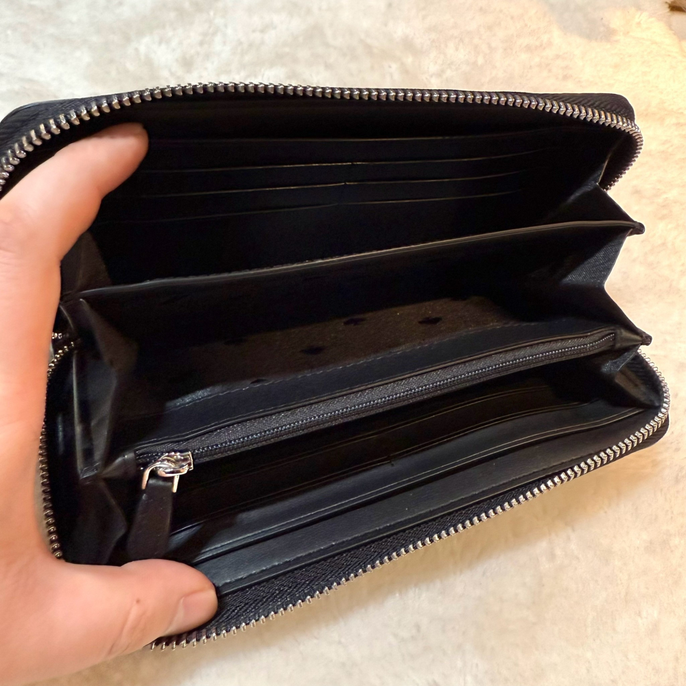 【KS｜全新】現貨 KATE SPADE 長夾 荔枝紋 錢包 大標 拉鍊長夾｜Little Bee 小蜜蜂精品-細節圖3