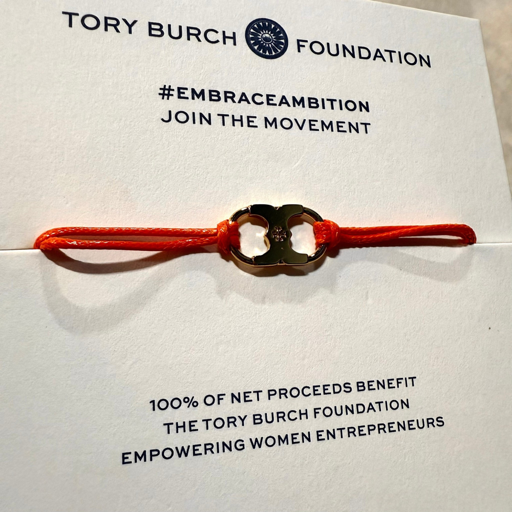 【TB｜全新】現貨 TORY BURCH 手環 蠟繩手環 剩橘色 友誼手環｜Little Bee 小蜜蜂精品-細節圖2