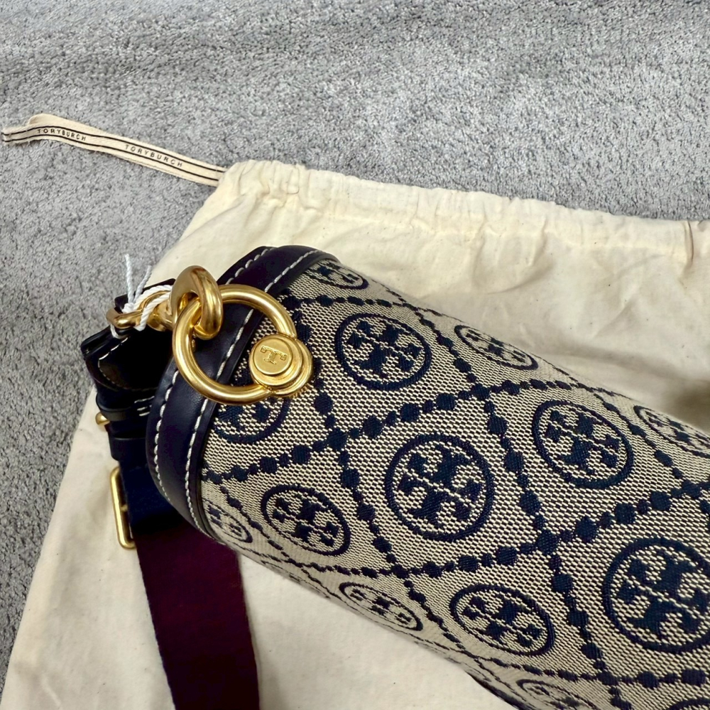【TB｜全新】庫存先詢問 TORY BURCH 風琴包 專櫃款 滿版 緹花布 斜背包｜Little Bee 小蜜蜂精品-細節圖3