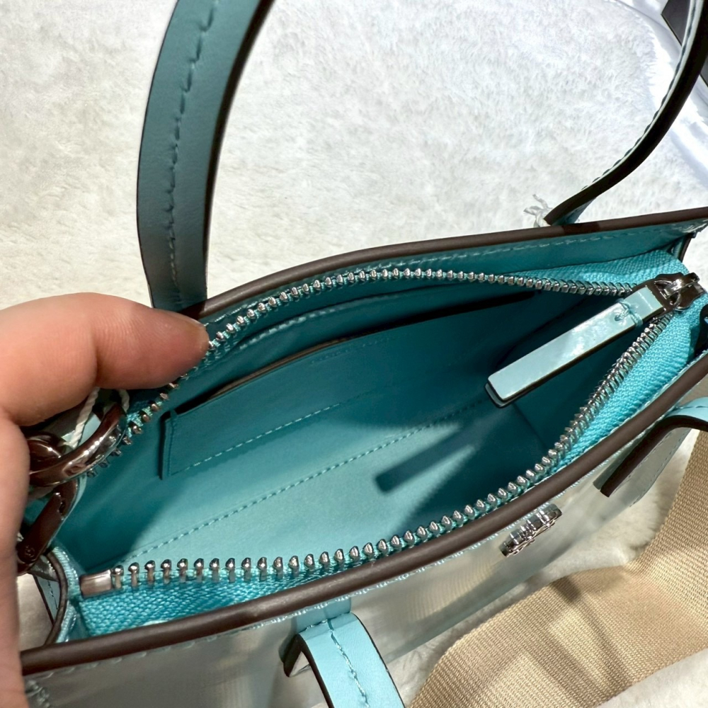 【TB｜全新】現貨 TORY BURCH 托特包 小號 漆皮 蒂芬妮綠 小標 兩用包｜Little Bee 小蜜蜂精品-細節圖4