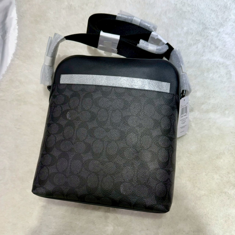 【蔻馳｜全新】現貨 COACH 郵差包 男包 經典款 老花 斜背包｜Little Bee 小蜜蜂精品-細節圖2